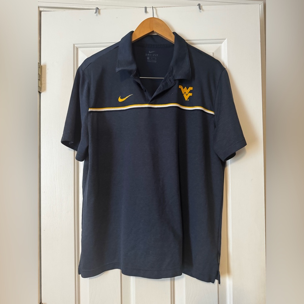 Nike Men’s XL West Virginia Mountaineers Dri-FIT Polo Shirt 0577
